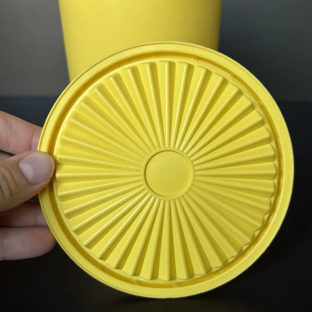Vintage Tupperware Nesting Canister Yellow 6